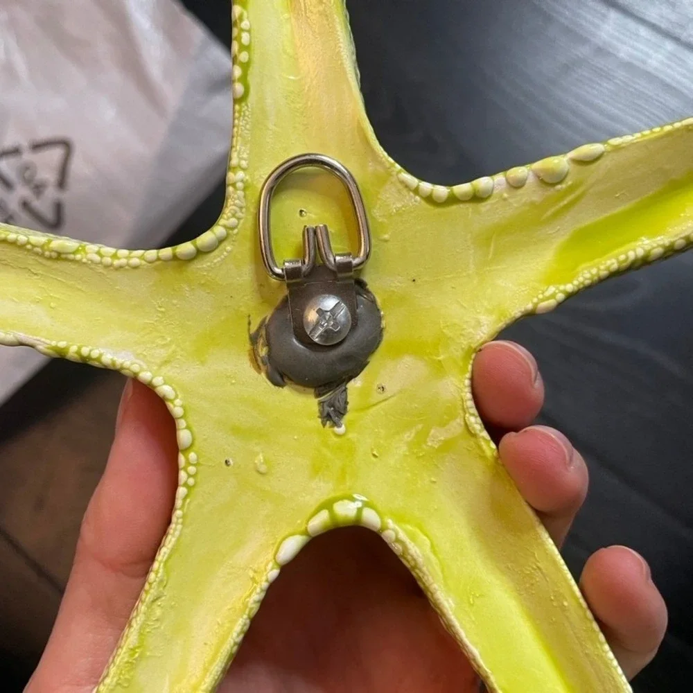 Yellow Starfish‎ Wall Decor Textured Resin Sea Star Coastal Nautical Hanging Art